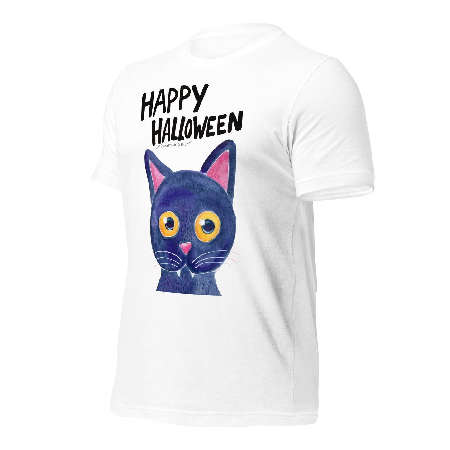 Unisex t-shirt - Happy Halloween - Black Cat