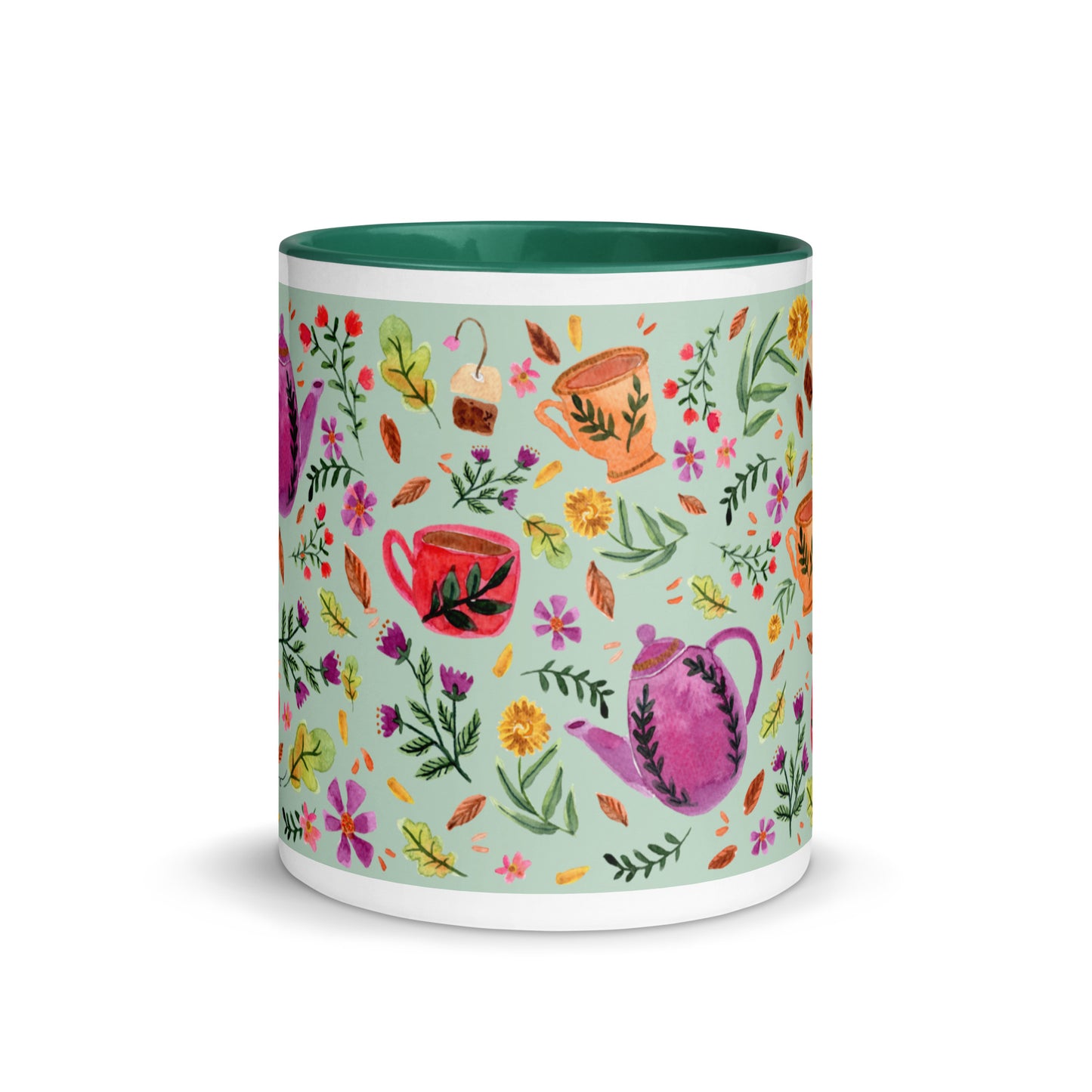 Mug with Color Inside - Cozy Autumn Tea Green