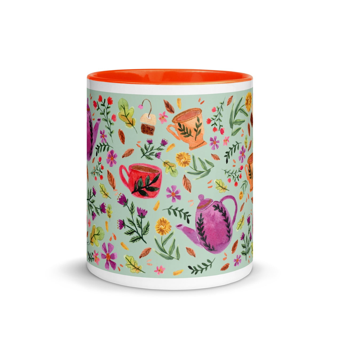 Mug with Color Inside - Cozy Autumn Tea Green