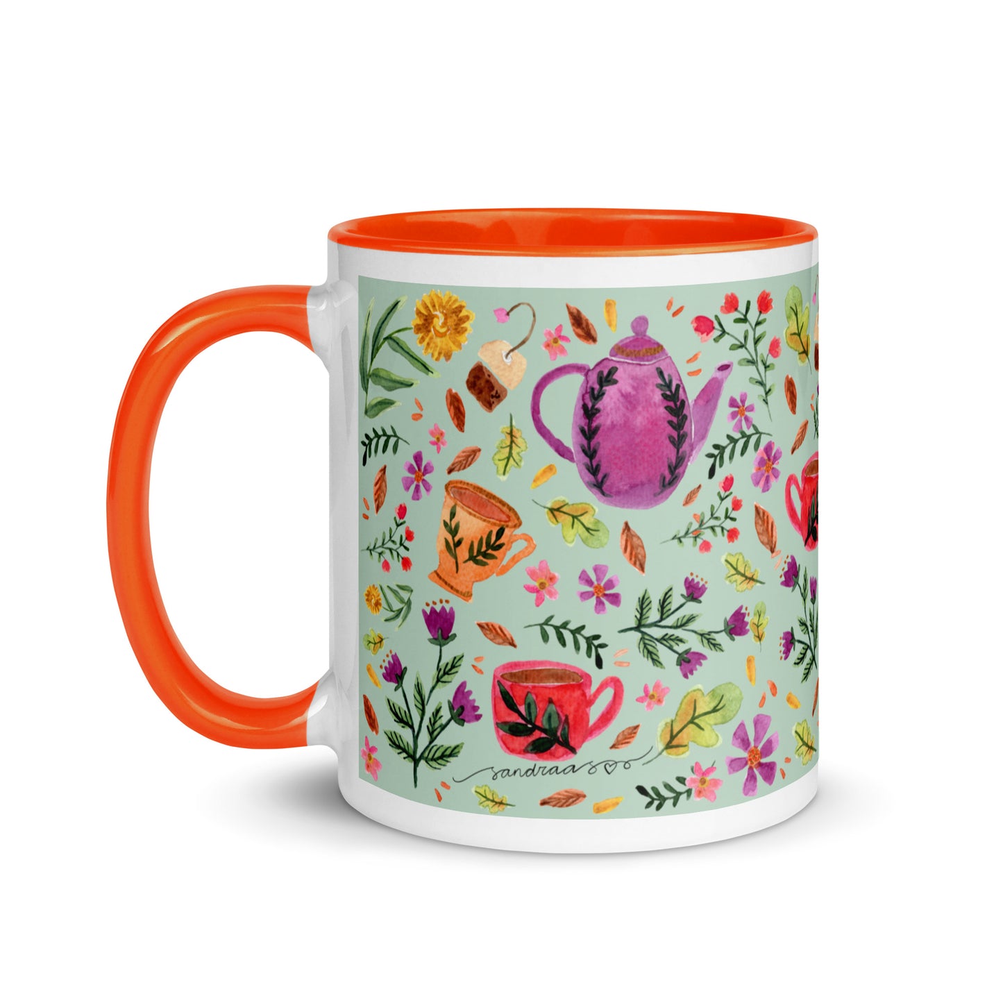 Mug with Color Inside - Cozy Autumn Tea Green