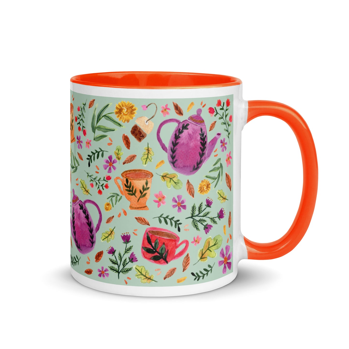 Mug with Color Inside - Cozy Autumn Tea Green