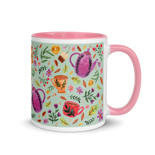 Mug with Color Inside - Cozy Autumn Tea Green