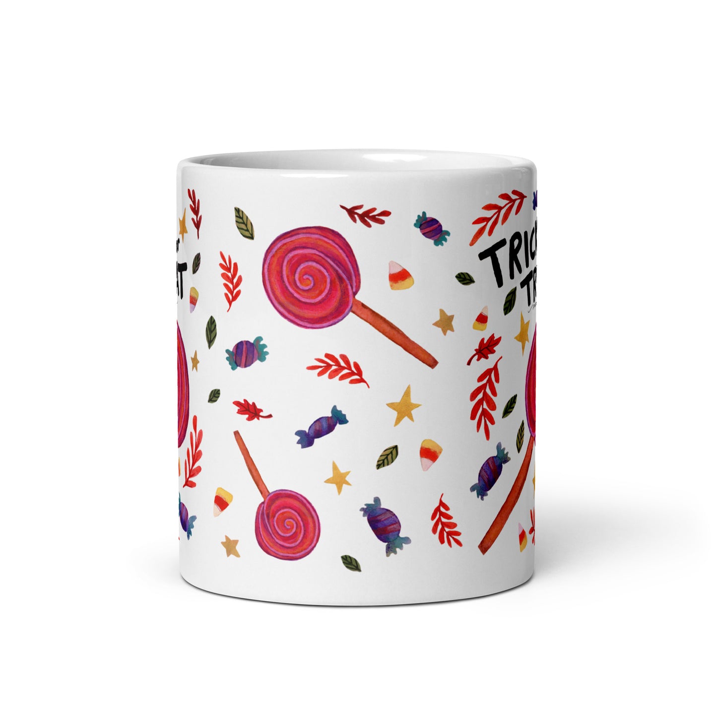 White glossy mug - Halloween - Trick or treat