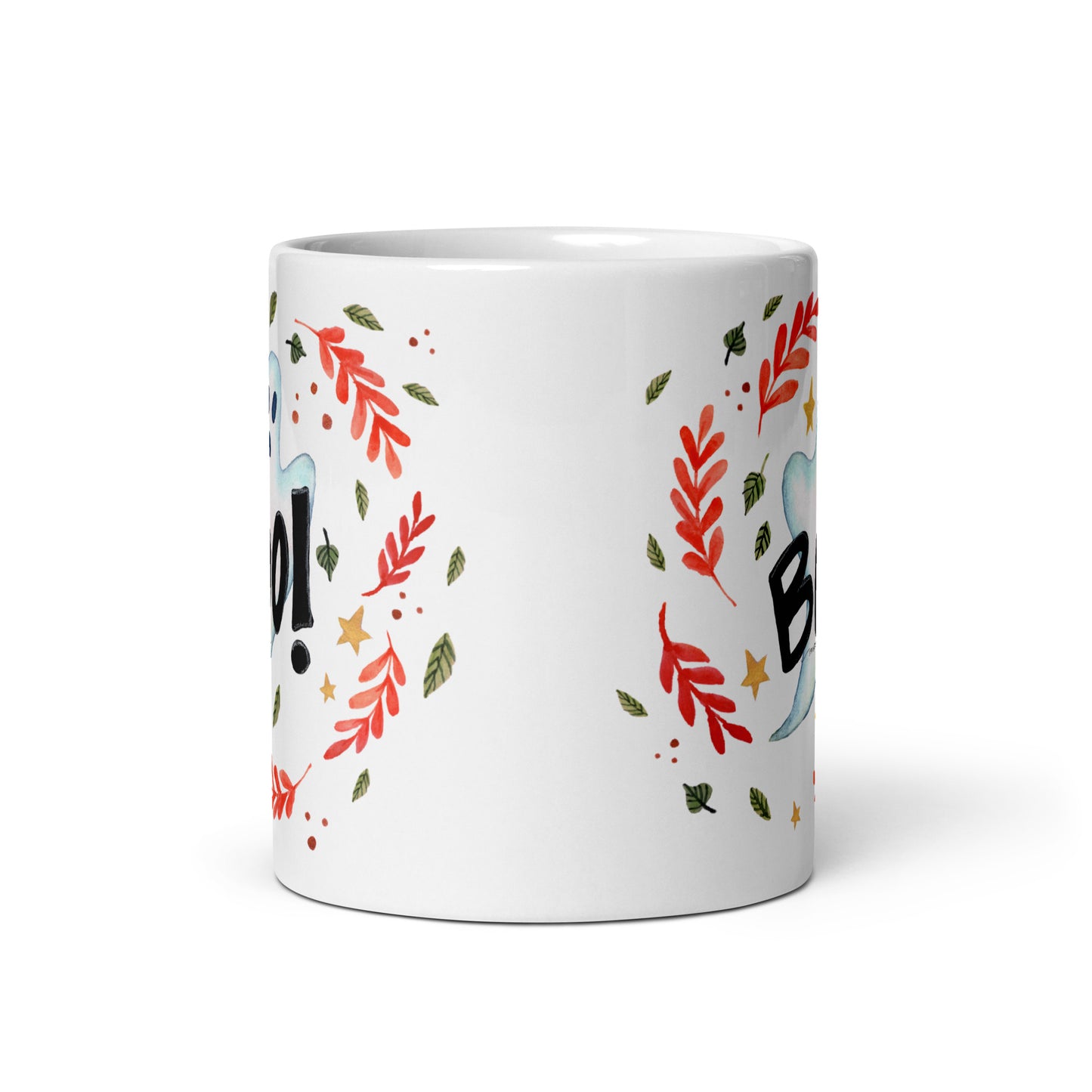 White glossy mug - Ghost - Boo! - Halloween