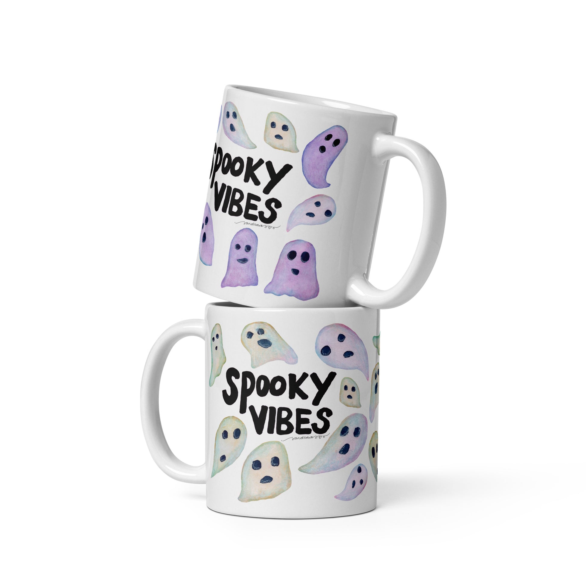 Spooky Vibes Halloween Mug – Ghostly Cute & Perfectly Cozy! 🎃👻 - SANDRAAS