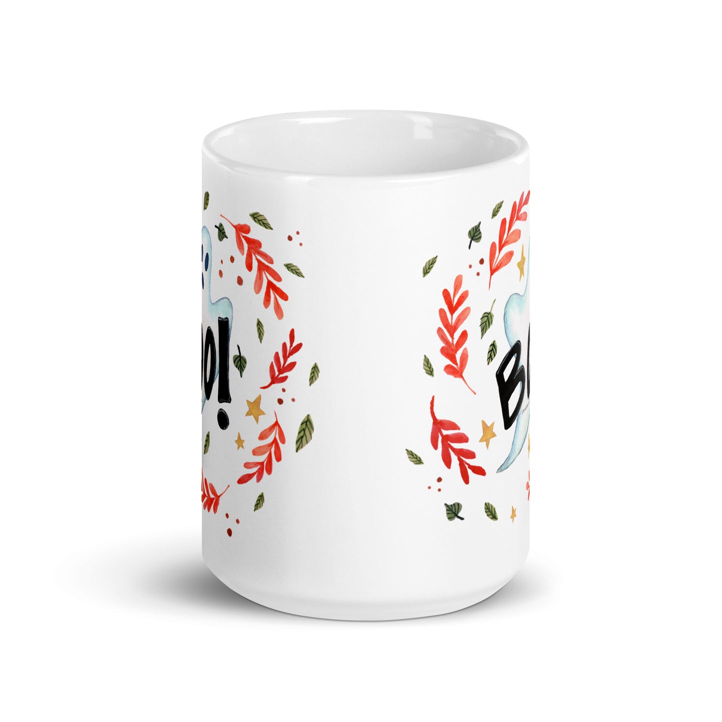 White glossy mug - Ghost - Boo! - Halloween