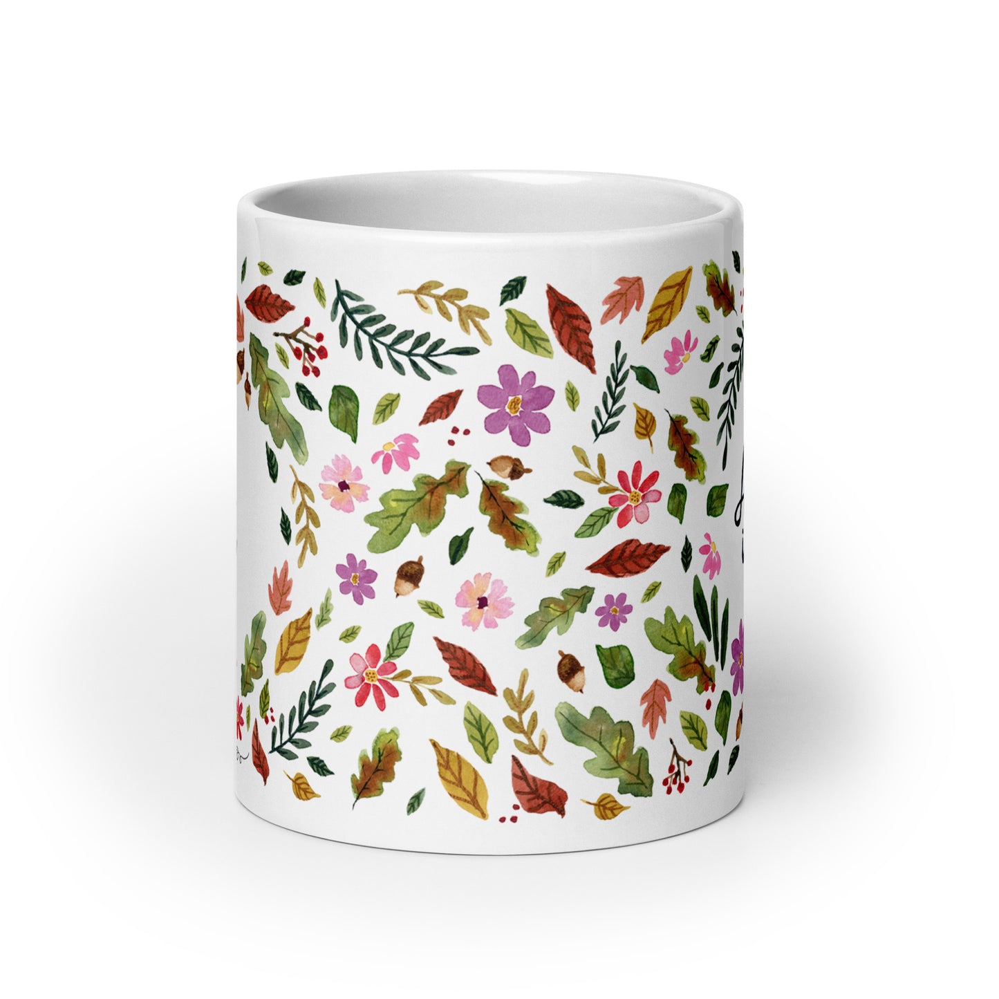 White glossy mug - Autumn is here