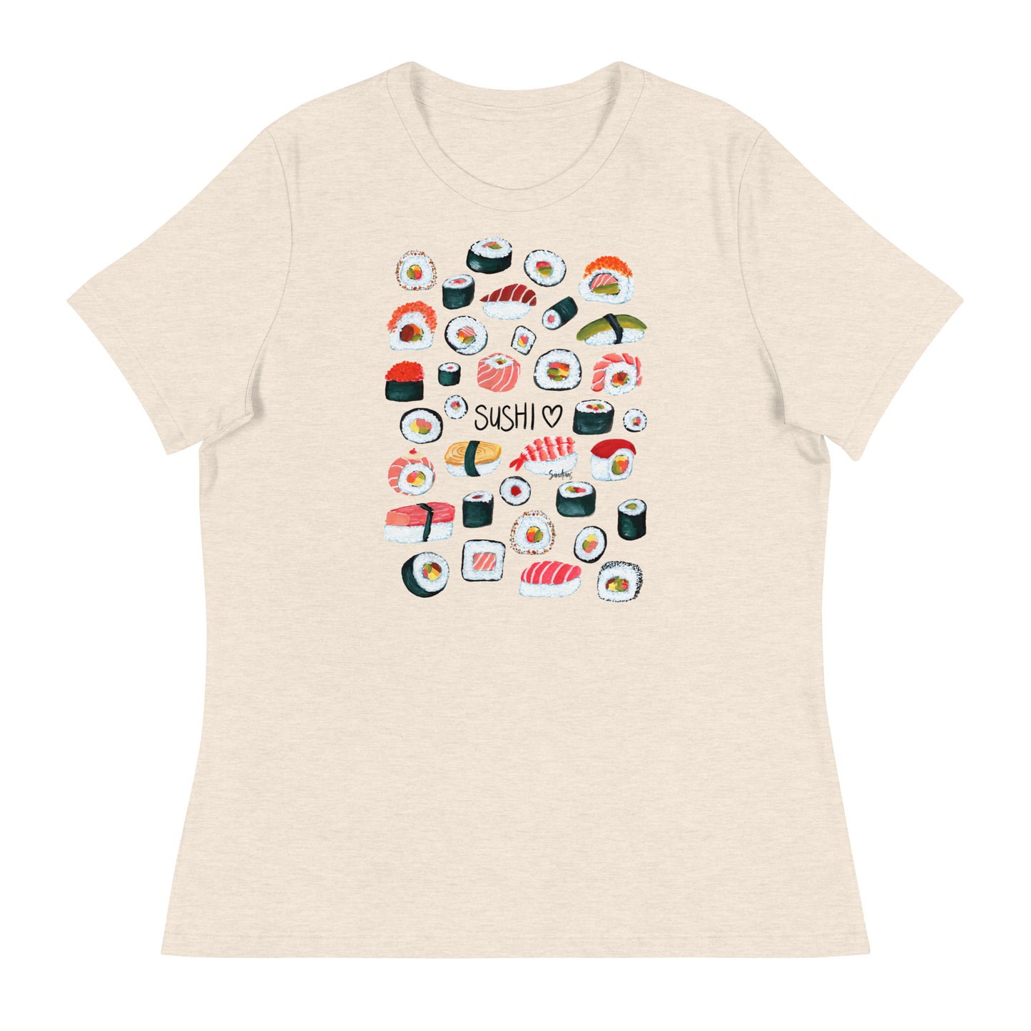 Women's Relaxed T-Shirt - Sushi