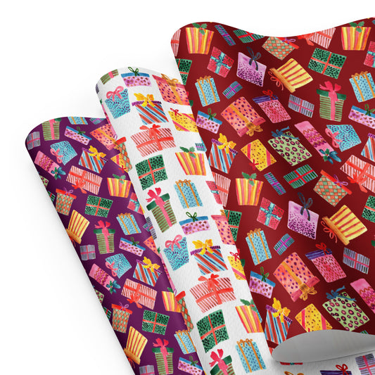 Wrapping paper sheets - Colorful Gifts