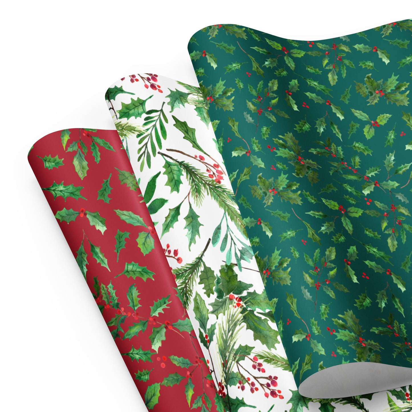 Wrapping paper sheets - Christmas Holly